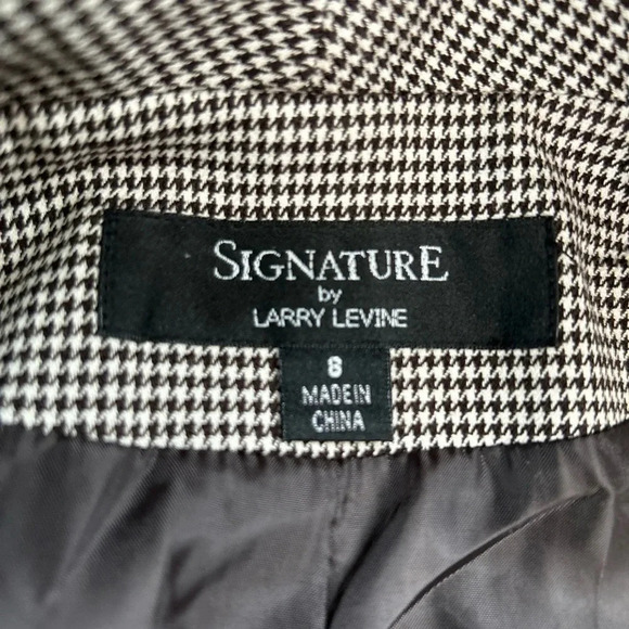 Women’s Size 8 Blazer Black White Houndstooth Career Preppy Bow Pockets Coquette - Picture 12 of 15